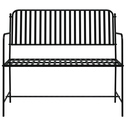 Outdoor Bench Black Metal Standard Durable Outdoor Bench
