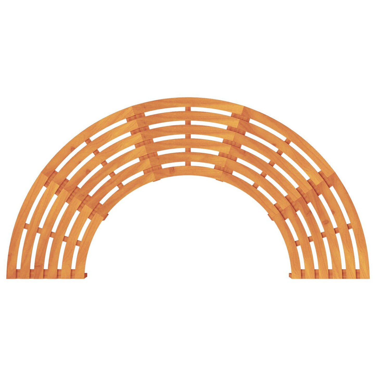 Outdoor Tree Bench Half Round 200 cm Solid Wood Eucalyptus