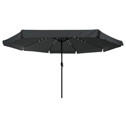 Garden Parasol with LED Lights ø395x245 cm Anthracite