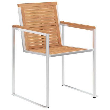 3 Piece Garden Dining Set Solid Wood Teak, vidaXL Outdoor Dining Table 90x90x74.5 cm Solid Wood Teak