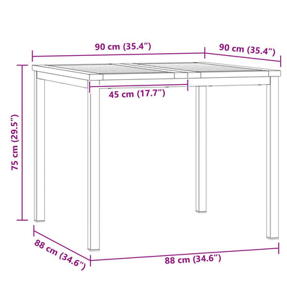 5 Piece Garden Dining Set Solid Wood Acacia, vidaXL Outdoor Dining Table 90x90x74.5 cm Solid Wood Acacia