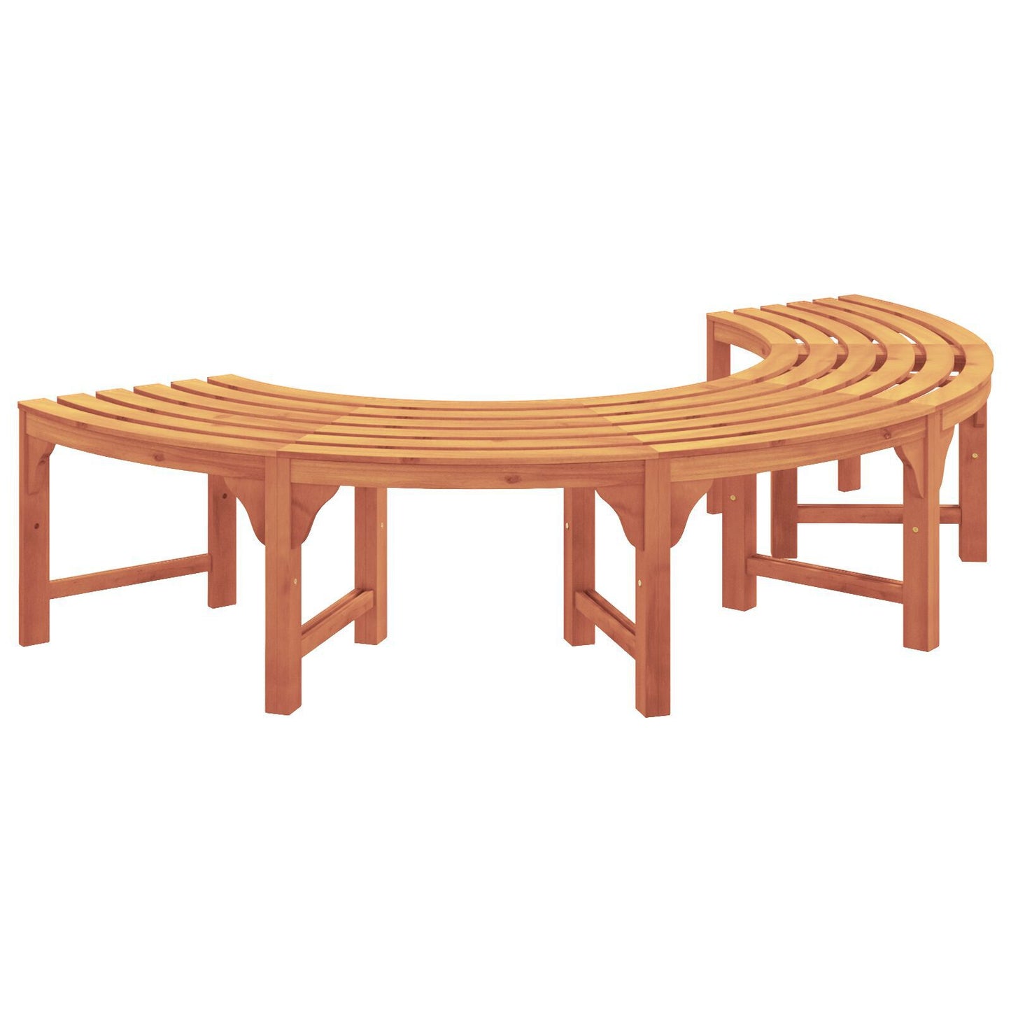 Outdoor Tree Bench 200 cm Solid Wood Eucalyptus
