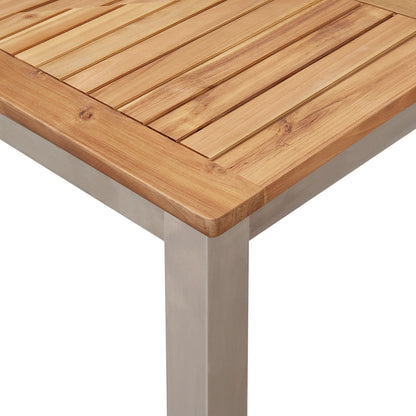 5 Piece Garden Dining Set Solid Wood Acacia, vidaXL Outdoor Dining Table 180x90x75 cm Solid Wood Acacia, vidaXL Stackable Garden Chairs 4 pcs Solid Wood Acacia and Steel