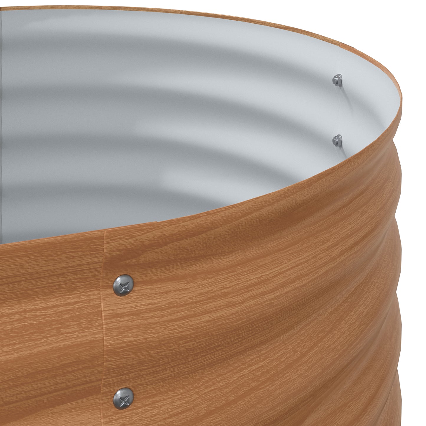 Raised Garden Bed Brown with Wood Look 320x80x44 cm Steel