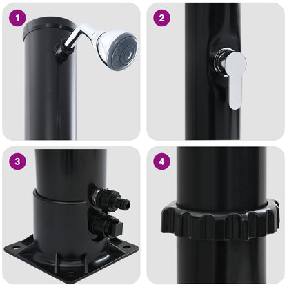 Outdoor Solar Shower 217 cm 20 L