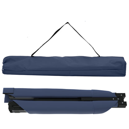 Folding Sun Beds 2 pcs with Carry Bag Blue 600D Oxford Fabric