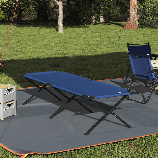 Folding Sun Bed with Carry Bag Blue 600D Oxford Fabric