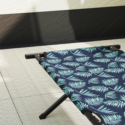 Folding Sun Beds 2 pcs with Carry Bag Leaf Pattern 600D Oxford Fabric