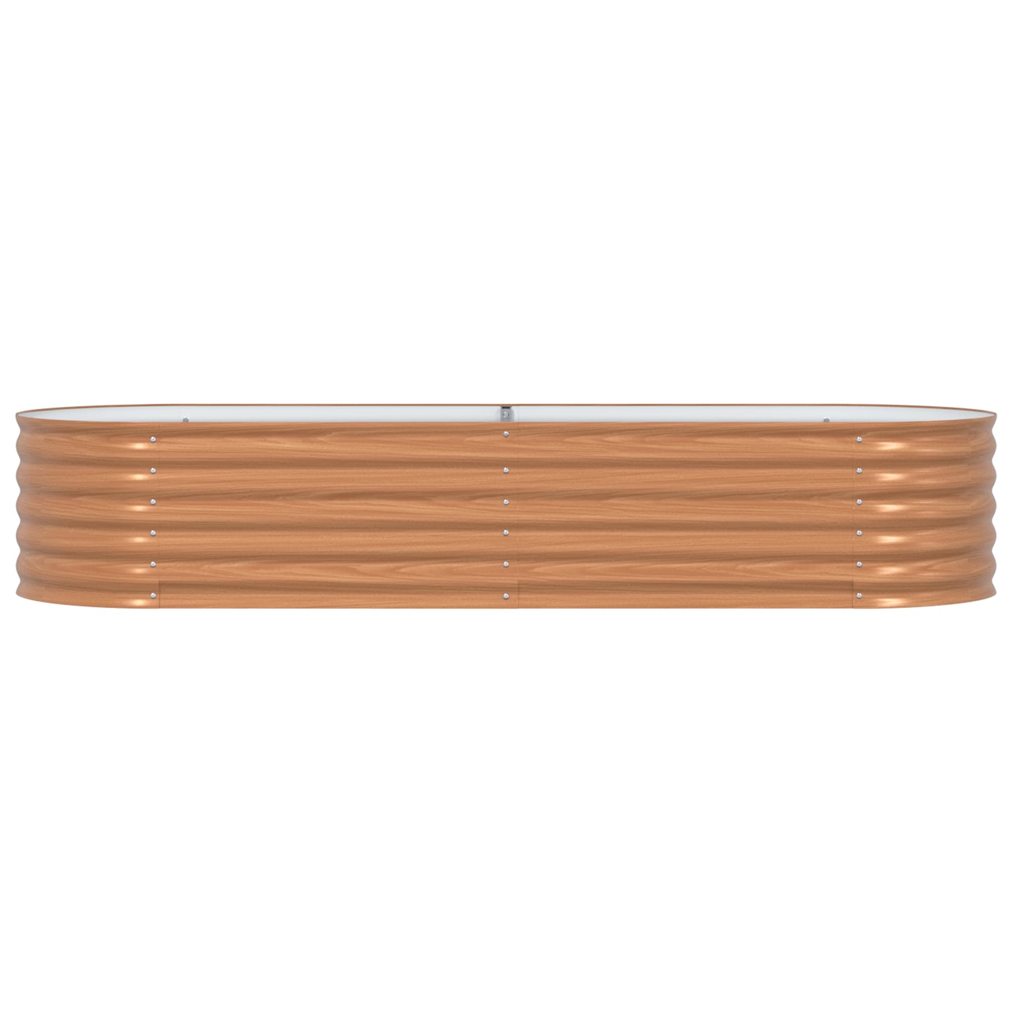 Garden Raised Bed Wood Effect Galvanised Steel 240 x 80 x 44 cm