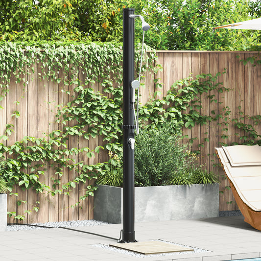 Outdoor Solar Shower with Handheld Shower Head 217 cm 20 L