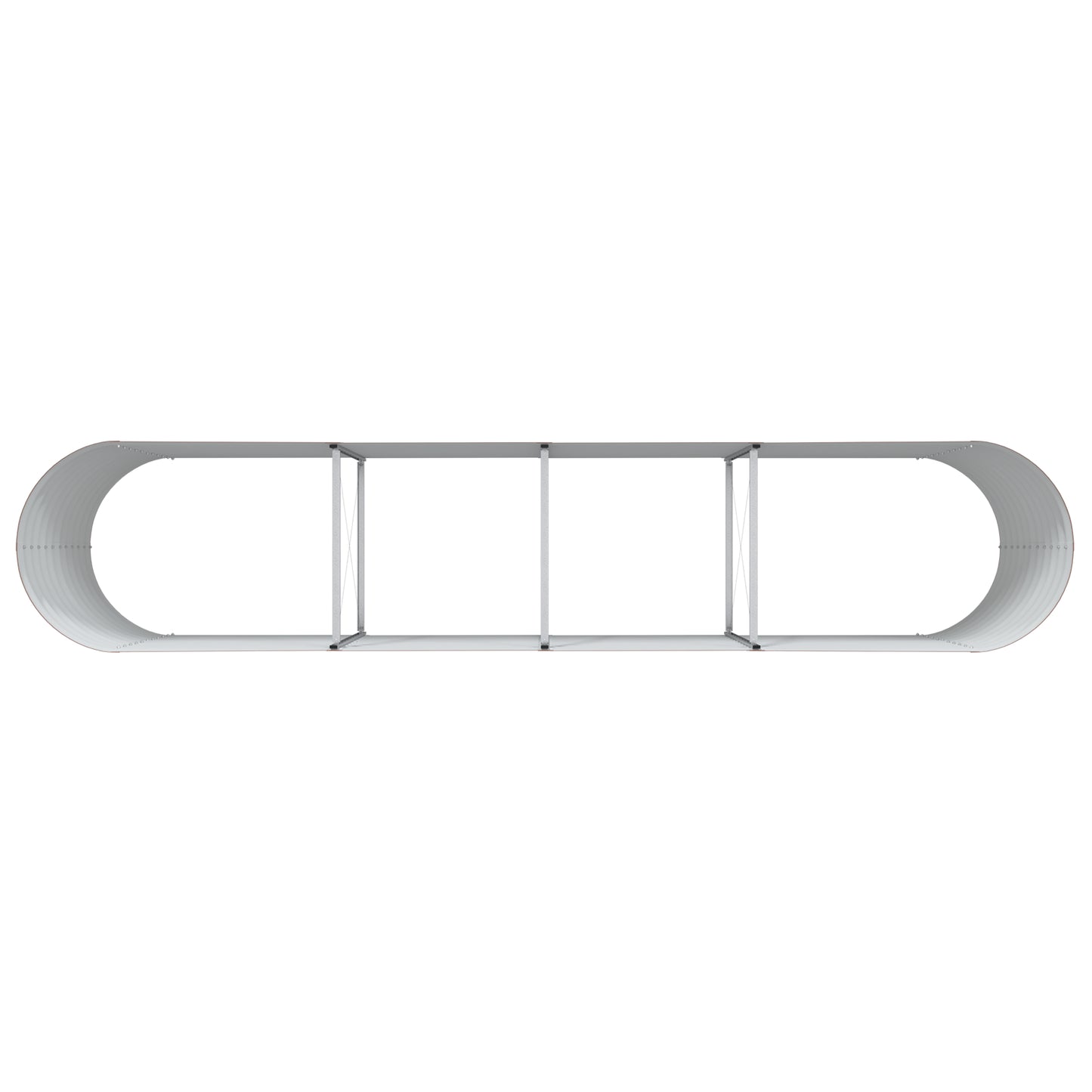 Garden Raised Bed Wood effect Galvanized steel 400 x 80 x 81 cm