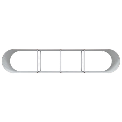 Garden Raised Bed Wood effect Galvanized steel 400 x 80 x 81 cm