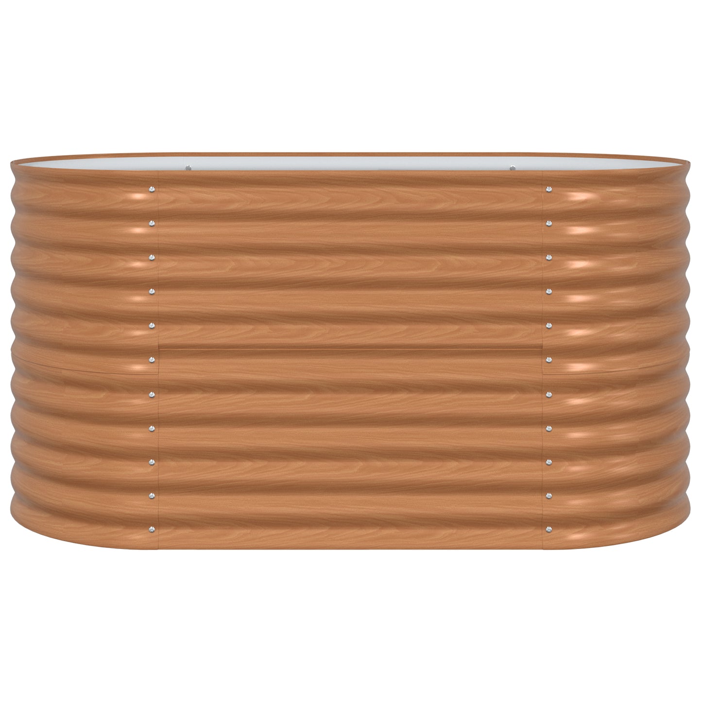 Raised Garden Bed Brown with Wood Look 160x80x81 cm Steel