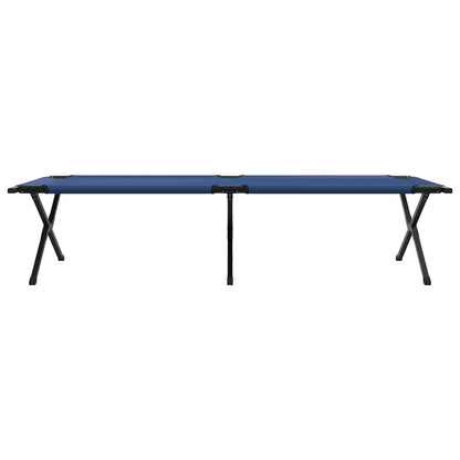 Folding Sun Bed with Carry Bag Blue 600D Oxford Fabric
