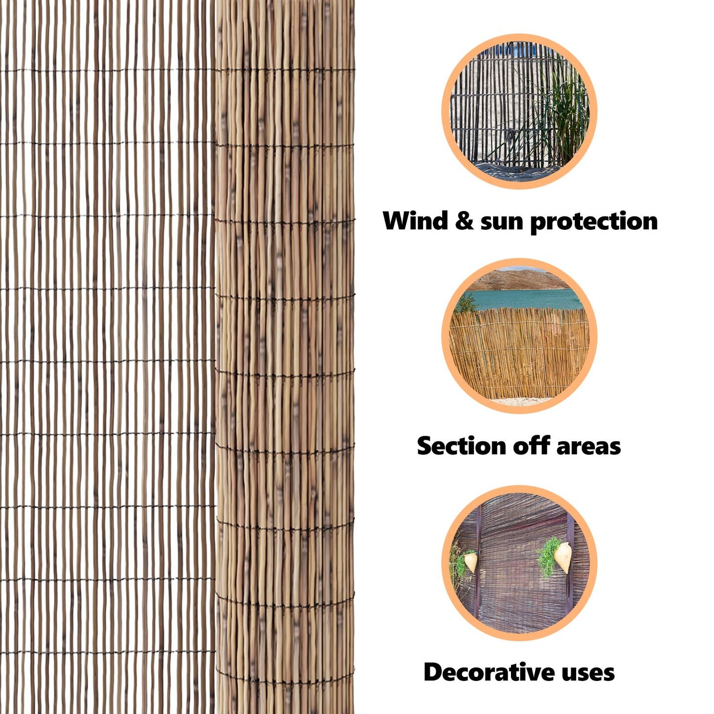 Garden Reed Fence 600x140 cm
