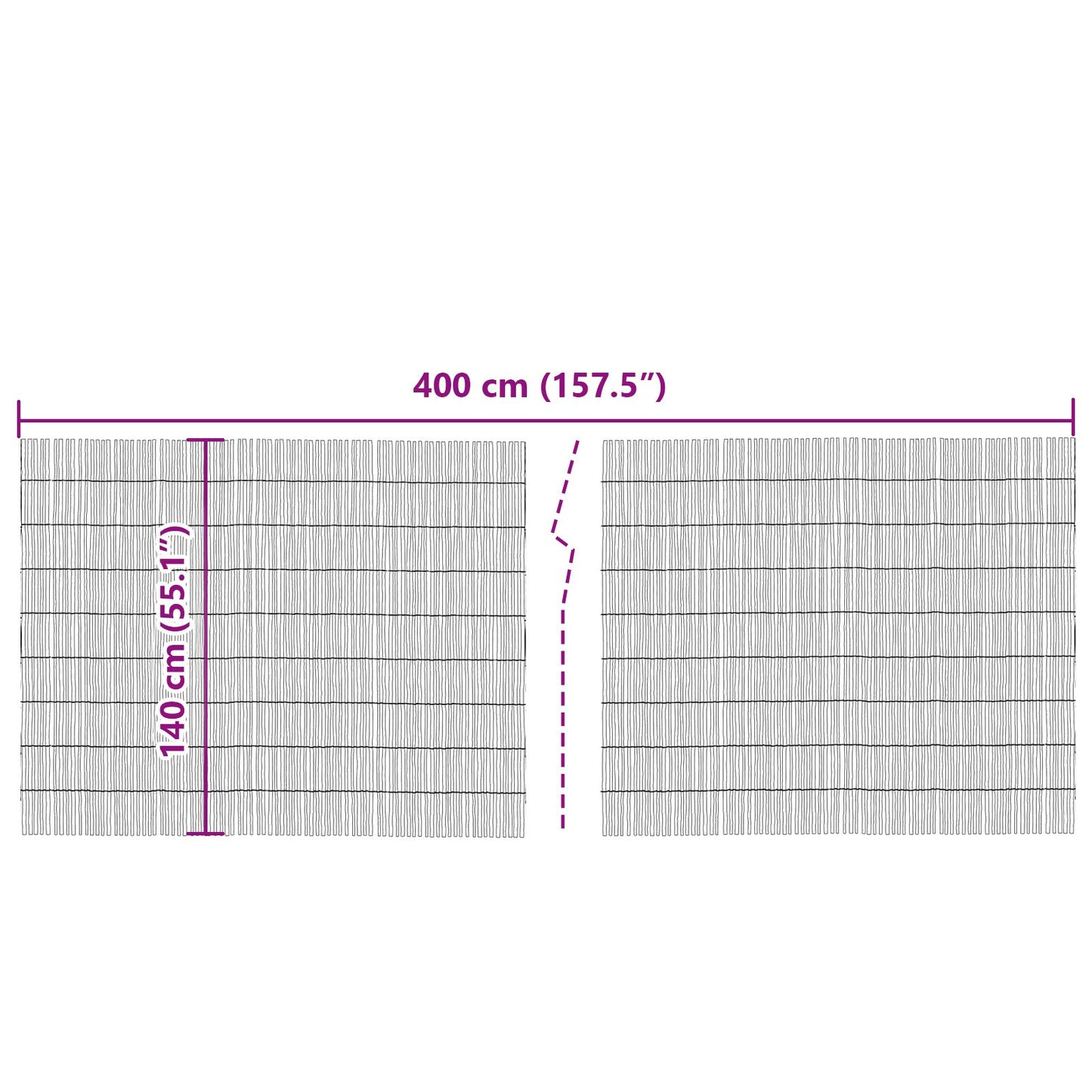 Garden Reed Fence 400x140 cm