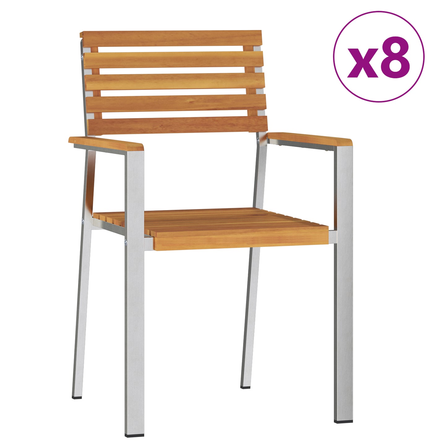 9 Piece Garden Dining Set Solid Wood Acacia, vidaXL Outdoor Dining Table 200x90x74.5 cm Solid Wood Acacia, vidaXL Stackable Garden Chairs 4 pcs Solid Wood Acacia and Steel