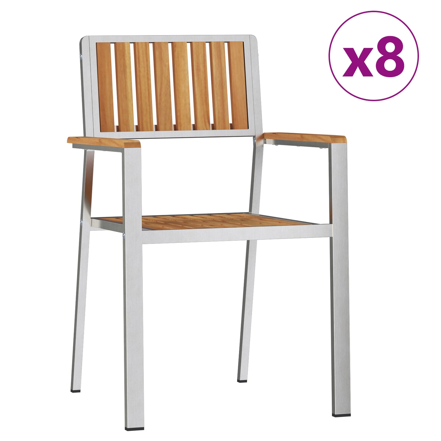 9 Piece Garden Dining Set Solid Wood Teak, vidaXL Outdoor Dining Table 200x90x74.5 cm Solid Wood Teak, vidaXL Stackable Garden Chairs 4 pcs Solid Wood Teak and Metal