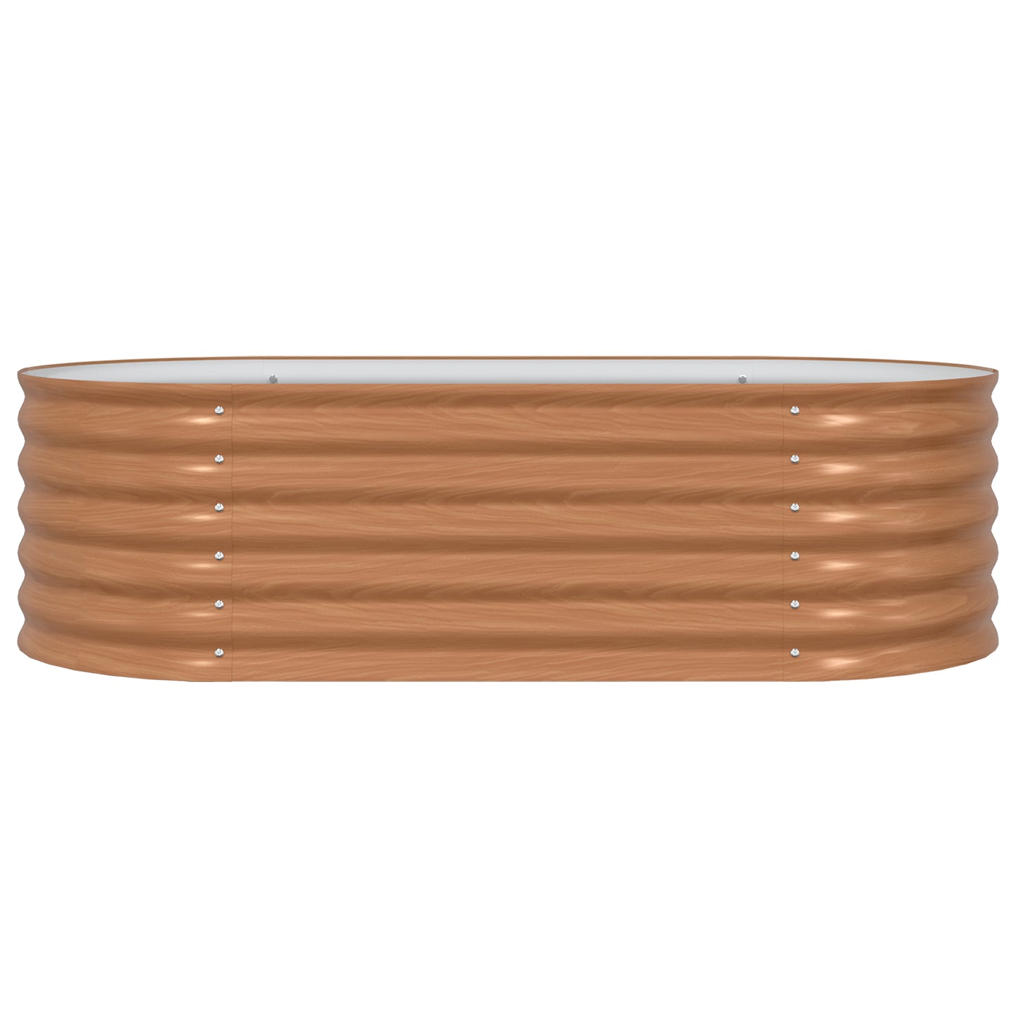 Brown Raised Garden Bed with Wood Look 160x80x44 cm Steel