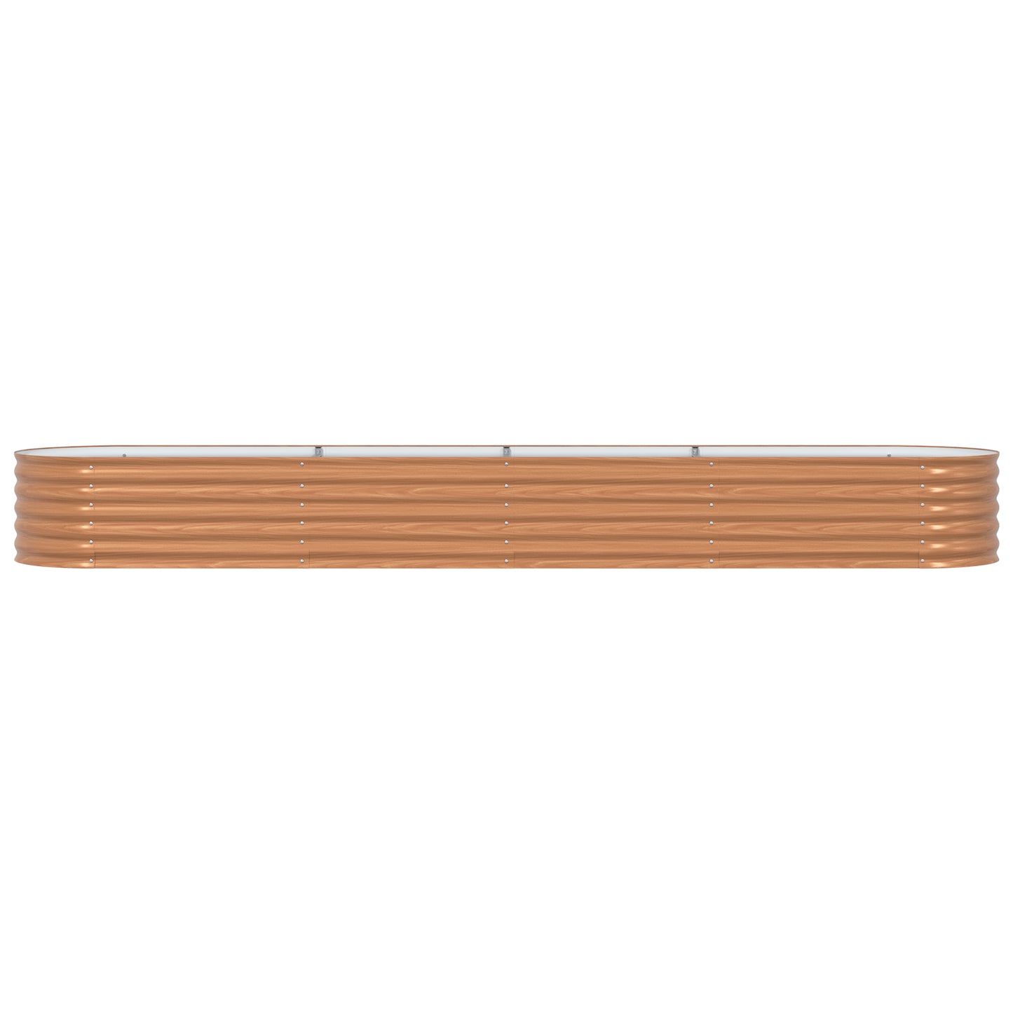 Raised Garden Bed Brown with Wood Look 400x80x44 cm Steel