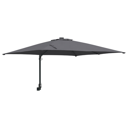 Outdoor Umbrella Anthracite Polyester, Powder-Coated Steel Large