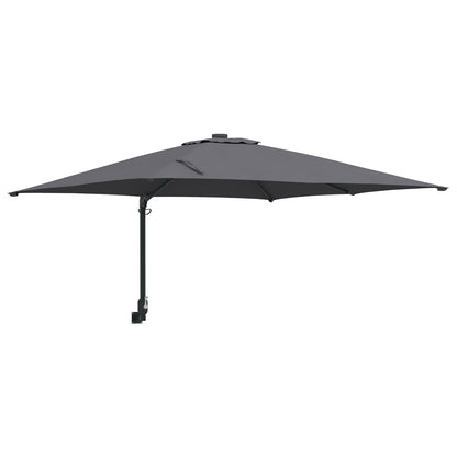 Outdoor Umbrella Anthracite Polyester, Powder-Coated Steel Large
