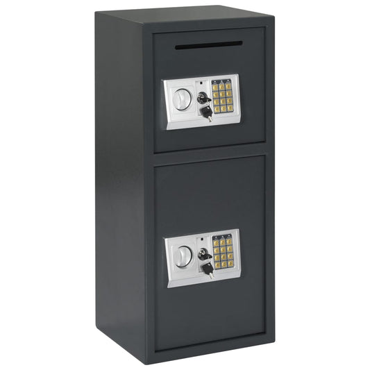 Electronic Digital Safe Dark Grey 35x31x80 cm Steel