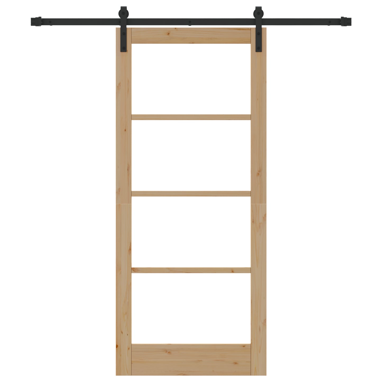 Sliding Door with Hardware Set 'ORKDAL'Solid Wood & Glass, vidaXL Interior Door with Glass 'ORKDAL'86x198.5x4 cm Solid Wood Pine