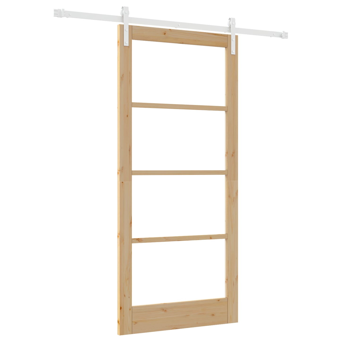 Sliding Door with Hardware Set 'ORKDAL'Solid Wood & Glass, vidaXL Interior Door with Glass 'ORKDAL'93x202x4 cm Solid Wood Pine