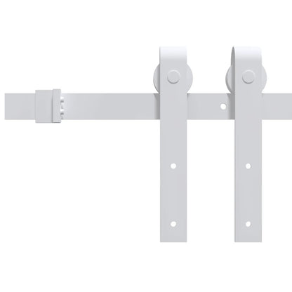 Sliding Door with Hardware Set 'ORKDAL'White Solid Wood & Glass, vidaXL Interior Door with Glass 'ORKDAL'White 93x232x4 cm