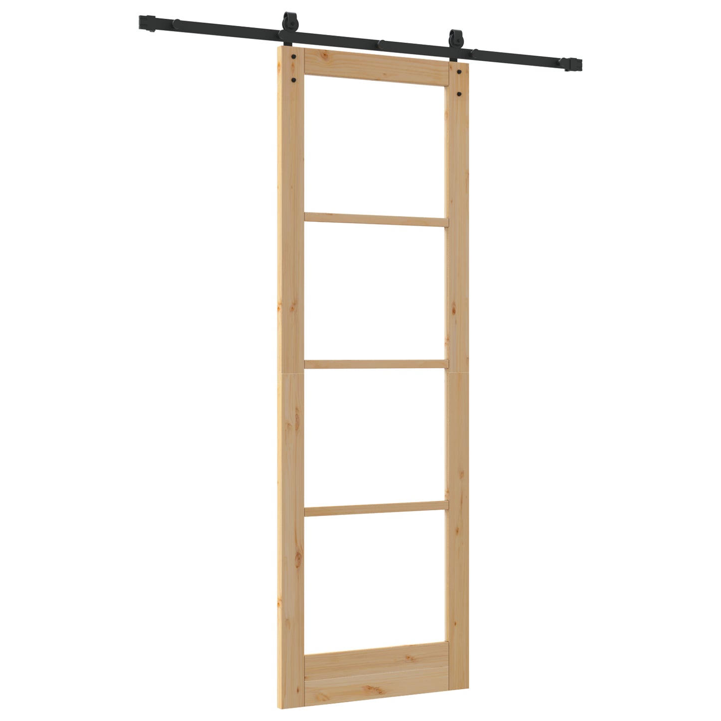 Sliding Door with Hardware Set 'ORKDAL'Solid Wood & Glass, vidaXL Interior Door with Glass 'ORKDAL'78x232x4 cm Solid Wood Pine