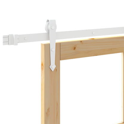Sliding Door with Hardware Set 93x211 cm Solid Wood Pine, vidaXL Interior Door with Glass 'ORKDAL'93x211x4 cm Solid Wood Pine