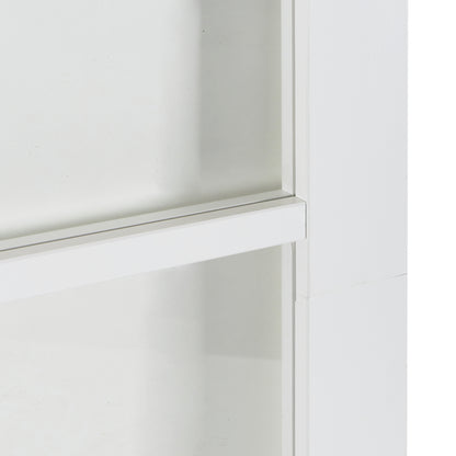 Sliding Door with Hardware Set 'ORKDAL'White Solid Wood & Glass, vidaXL Interior Door with Glass 'ORKDAL'White 83x232x4 cm