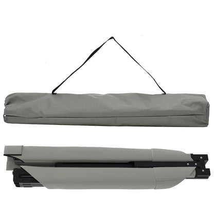 Folding Sun Beds 2 pcs with Carry Bag Grey 600D Oxford Fabric
