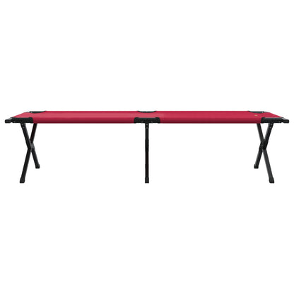 Folding Sun Beds 2 pcs with Carry Bag Red 600D Oxford Fabric