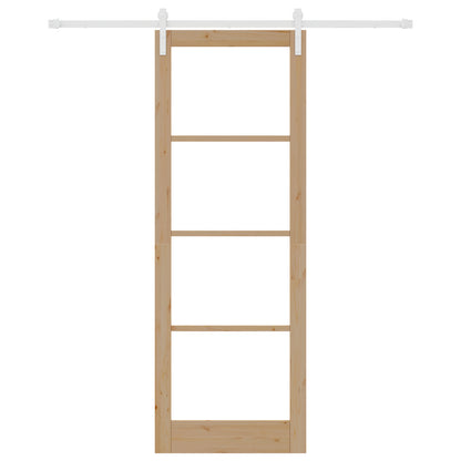 Sliding Door with Hardware Set 'ORKDAL'Solid Wood & Glass, vidaXL Interior Door with Glass 'ORKDAL'83x232x4 cm Solid Wood Pine