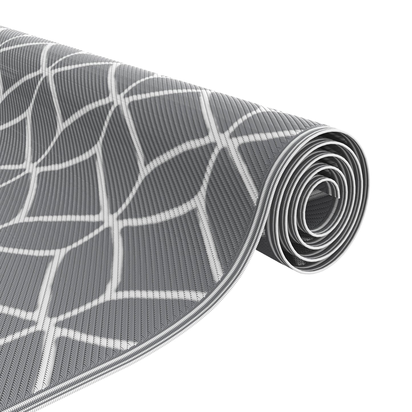 Outdoor Blanket ARAKIL Grey and white Polyester 250 x 400 cm