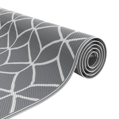 Outdoor Blanket ARAKIL Grey and white Polyester 250 x 400 cm