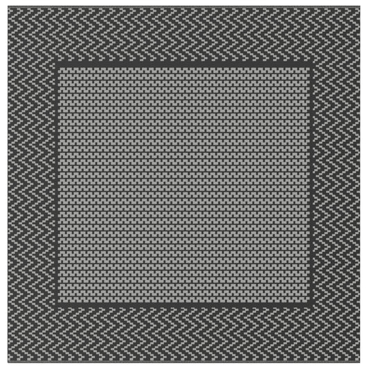 Outdoor Rug 'ARAKIL'Black and Grey 250x250 cm PP