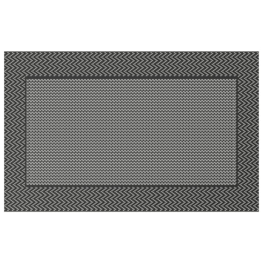 Outdoor Rug 'ARAKIL'Black and Grey 250x400 cm PP