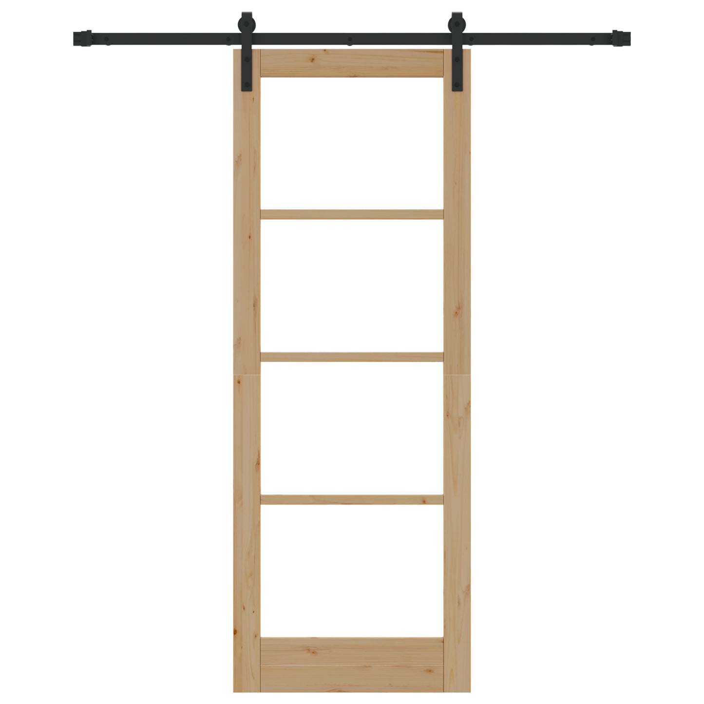 Sliding Door with Hardware Set 'ORKDAL'Solid Wood & Glass, vidaXL Interior Door with Glass 'ORKDAL'78x211x4 cm Solid Wood Pine