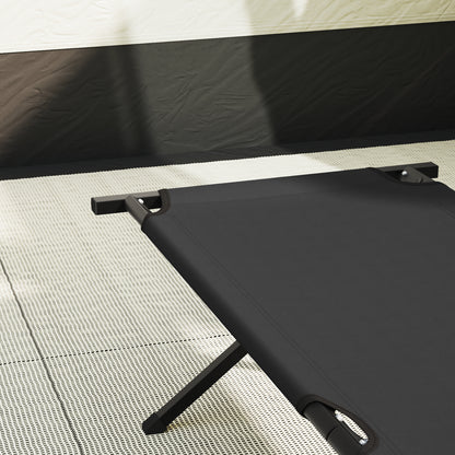 Folding Sun Beds 2 pcs with Carry Bag Black 600D Oxford Fabric