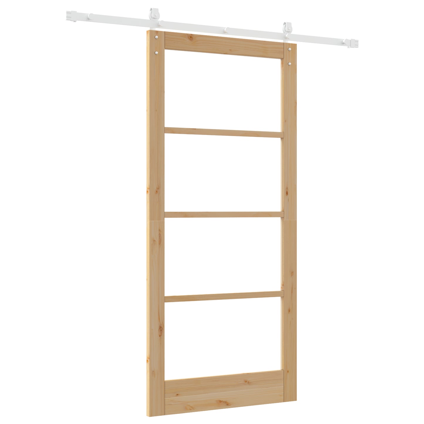Sliding Door with Hardware Set 'ORKDAL'Solid Wood & Glass, vidaXL Interior Door with Glass 'ORKDAL'93x202x4 cm Solid Wood Pine