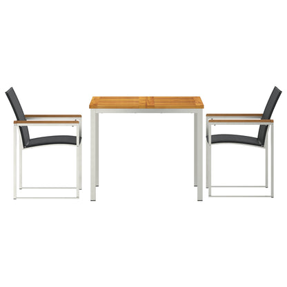 3 Piece Garden Dining Set Solid Wood Acacia, vidaXL Outdoor Dining Table 90x90x74.5 cm Solid Wood Acacia