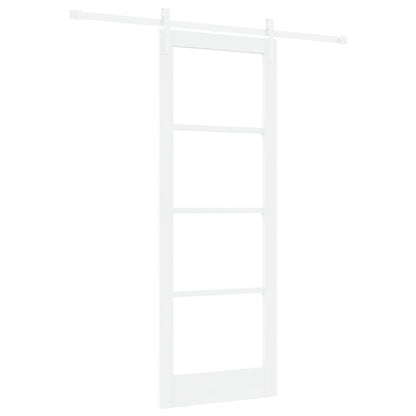 Sliding Door with Hardware Set 'ORKDAL'White Solid Wood & Glass, vidaXL Interior Door with Glass 'ORKDAL'White 78x211x4 cm