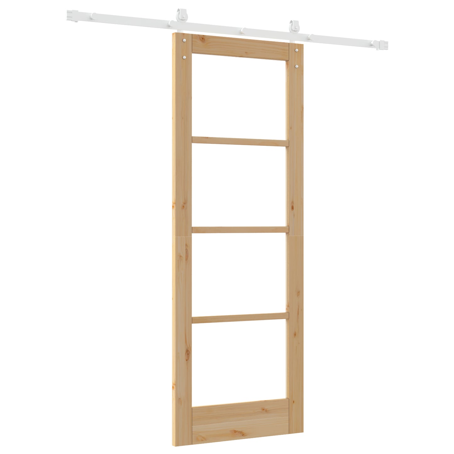 Sliding Door with Hardware Set "ORKDAL" Solid Wood & Glass, vidaXL Interior Door with Glass "ORKDAL" 73.5x198.5x4 cm Solid Wood Pine