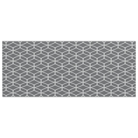 Outdoor Blanket ARAKIL Grey and White Polyester 250 x 600 cm