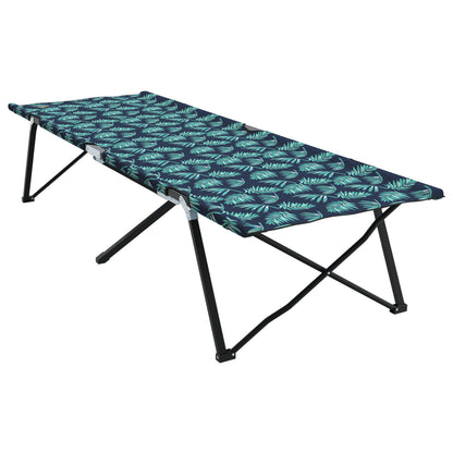 Folding Sun Bed with Carry Bag Leaf Pattern 600D Oxford Fabric