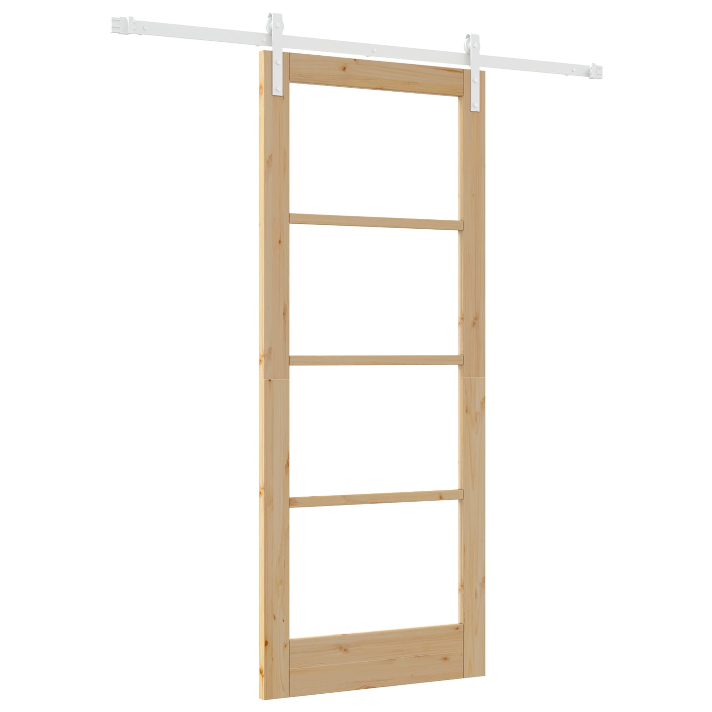 Sliding Door with Hardware Set "ORKDAL" Solid Wood & Glass, vidaXL Interior Door with Glass "ORKDAL" 83x202x4 cm Solid Wood Pine