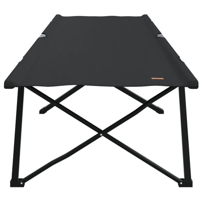 Folding Sun Beds with Carry Bags 2 pcs Black 600D Oxford Fabric